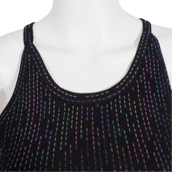 St John Evening Dress Size 4 Long Halter Criss Cross Open Back Iridescent - Picture 3 of 10